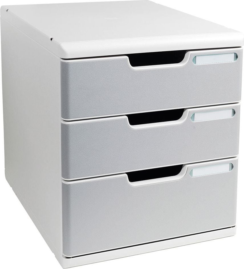Schubladenbox Exacompta MODULO 3250, für A4+, 3 geschlossene Schubladen, schwarz