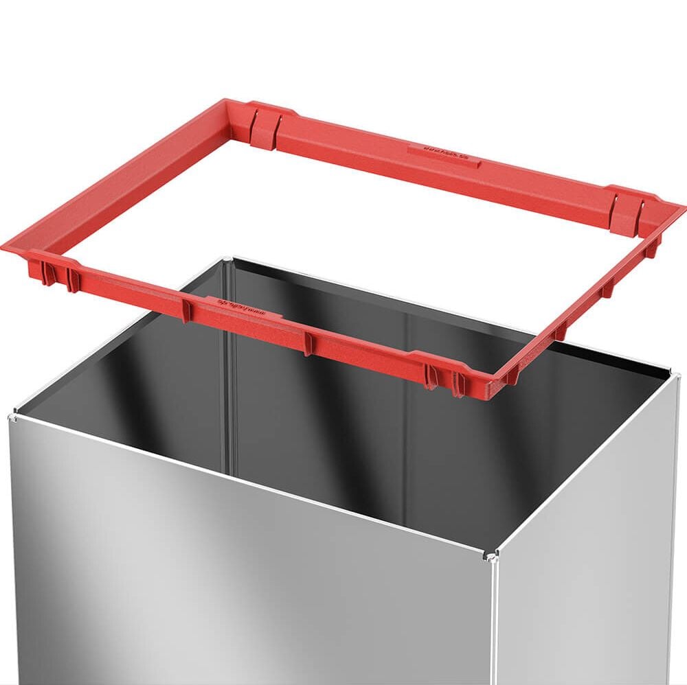 Abfallsammler Hailo Big-Box Swing XL 8602110, 52 Liter, Edelstahl/schwarz