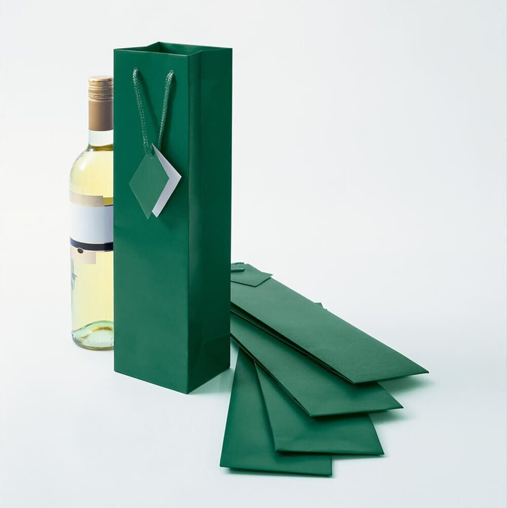 Geschenktaschen Sigel Bottle GT502, 10 x 35 x 8 cm, Papier, opalgrün, Pack 5
Stück
