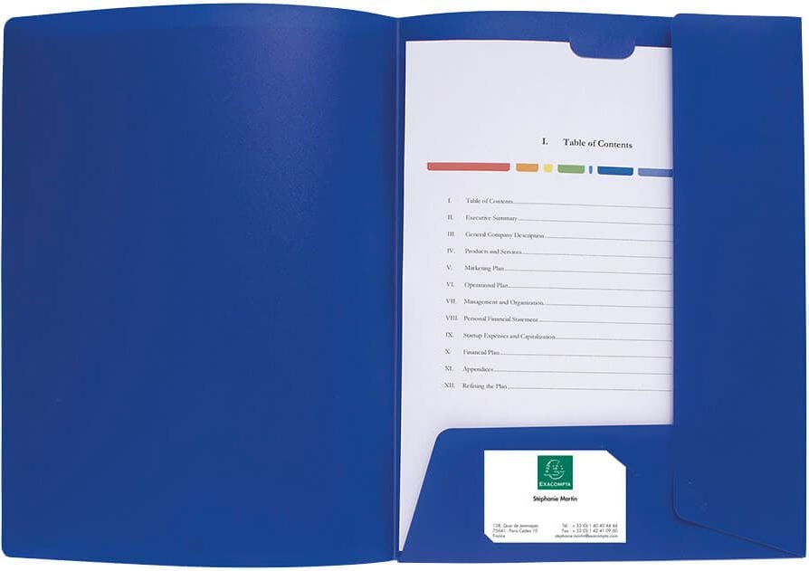 Präsentationsmappen Exacompta KreaCover 43008E/43501E/43502E, A4, Klarsichttasche, Haltelasche, weiß