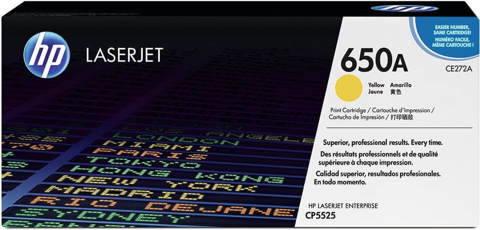 HP Lasertoner CE272A Nr. 650A, yellow, 15.000 Seiten