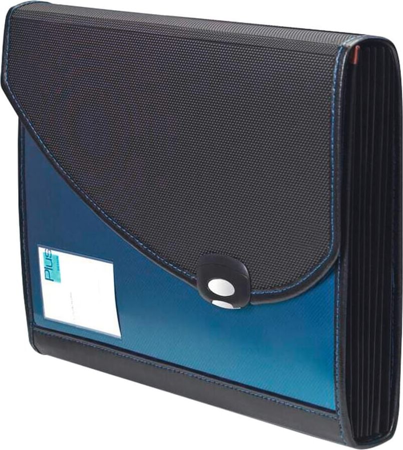 Fächermappen Rapesco 0679, A4+, 7 Fächer, Druckknopfverschluss,
Handgriff, blau, blau
