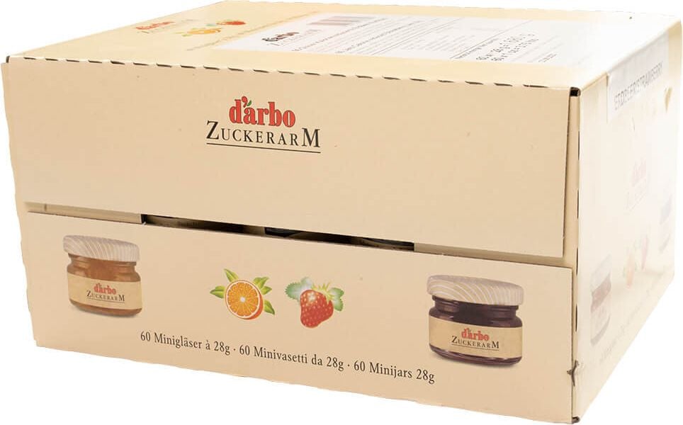 Marmelade Darbo Orange Zuckerarm 70000039, Orange Zuckerarm, 60 Minigläser á 28 g