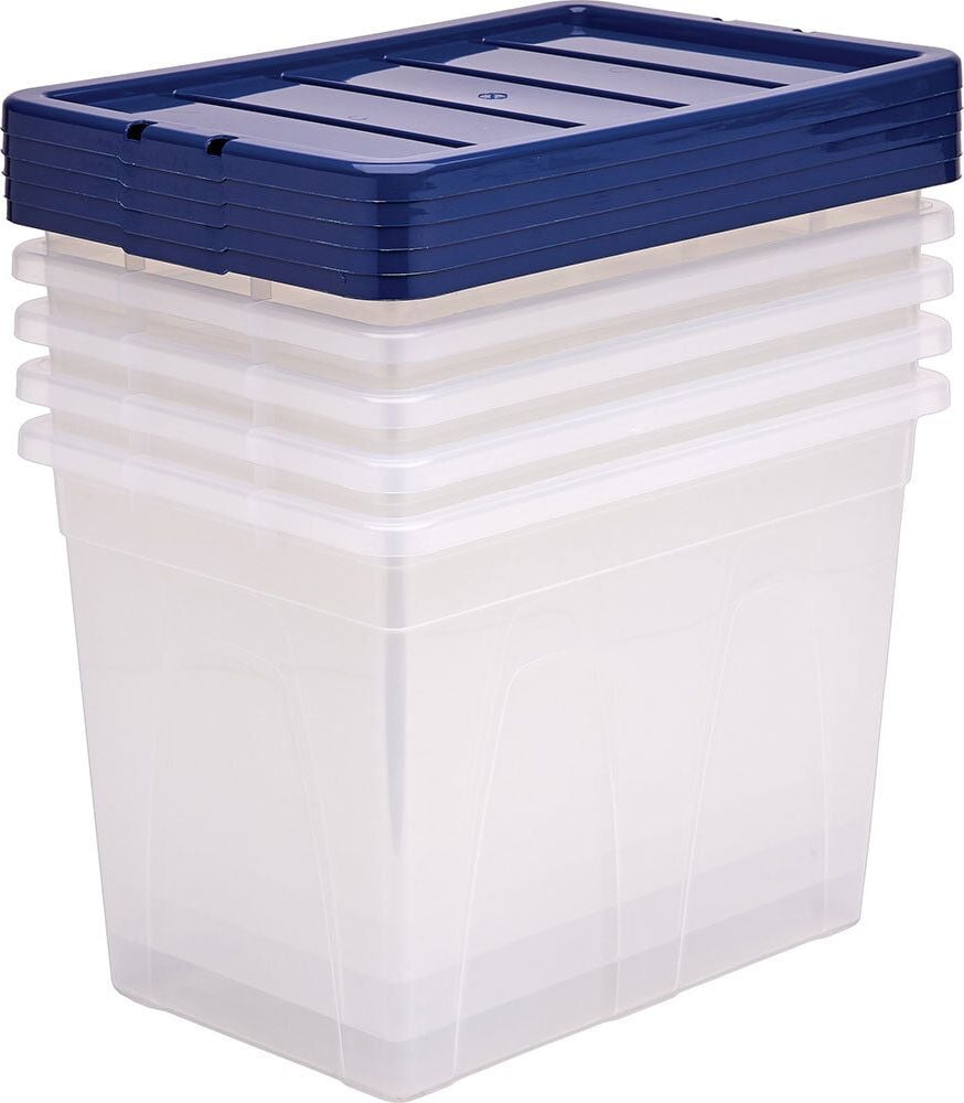 Aufbewahrungsboxen Bankers Box Plastic Storage 100135773, 64 Liter, 100% BPA-freiem Polypropylen, mit
Deckel, transparent