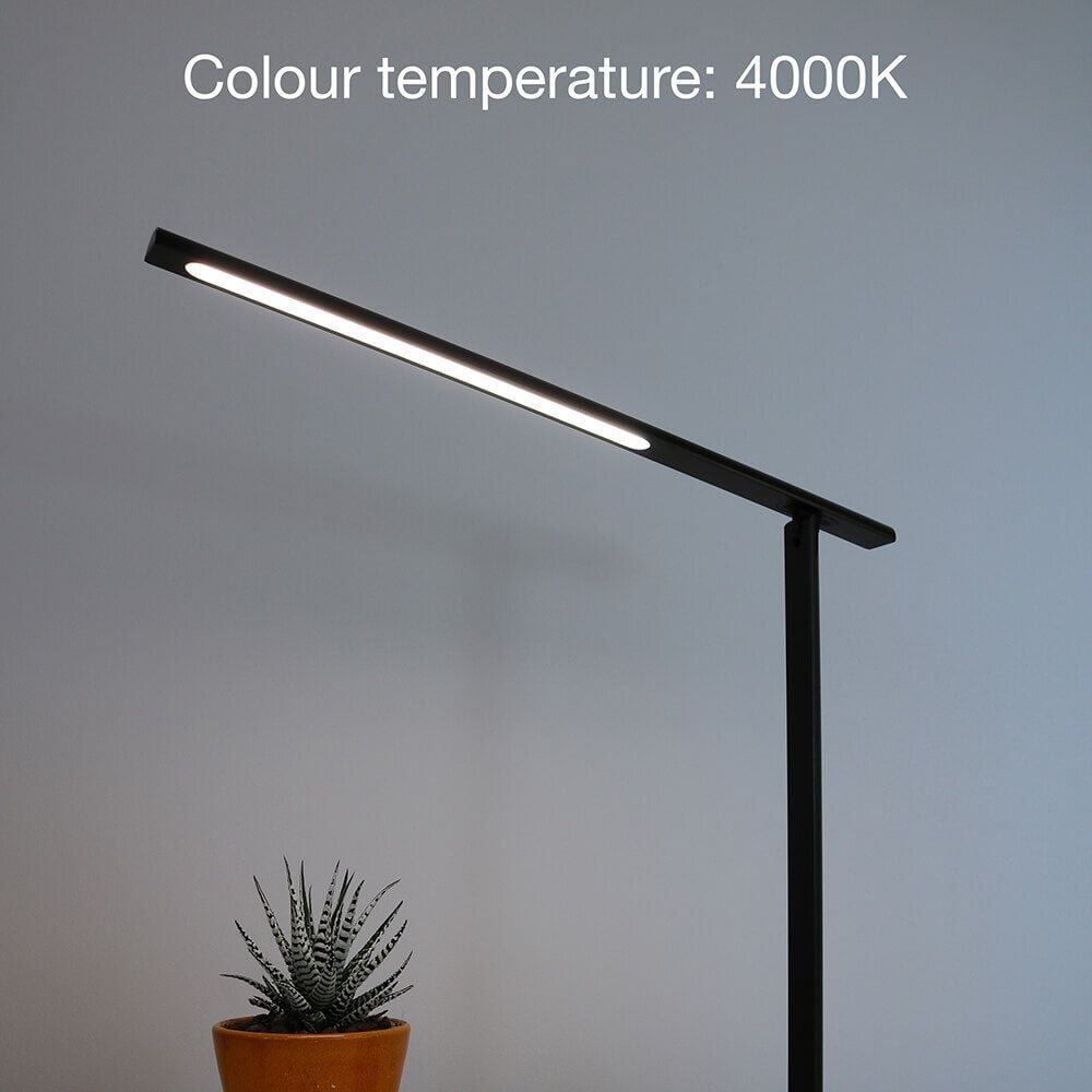 LED-Schreibtischleuchte Unilux DIVA 400124560, 8,2 W LED (warmweiß-tageslichtweiß), 100lm,
QI + USB Ladefunktion, 3-stufig dimmbar, 3
Farbtemperaturen, Standfuß, schwarz