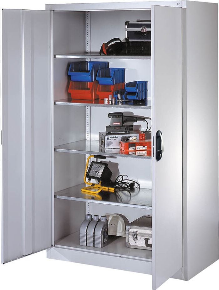 Werkstattschrank CP Serie 89 Werkzeugschrank 8932-00, 120x195x60cm (BxHxT), 4 Böden, 2 Flügeltüren, hellgrün