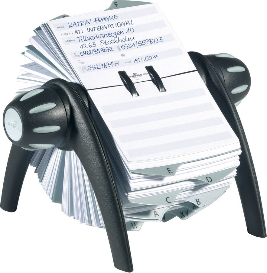 Rollkartei Durable TELINDEX FLIP VEGAS 2416, inkl. 500 Karten, Register