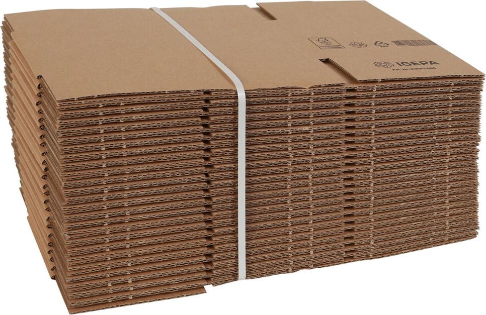 Versandkarton FEFCO 0201 KWP1-030, 300x300x300mm (LxBxH), braun, ohne
Höhenrillung, Pack 25 Stück