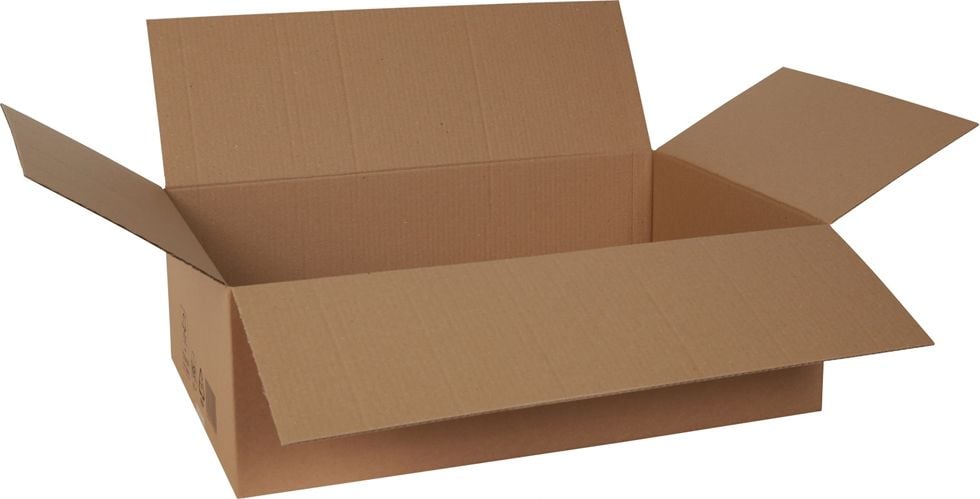 Versandkarton FEFCO 0201 KWP1-046, 200x100x100mm (LxBxH), braun, ohne
Höhenrillung, Pack 25 Stück