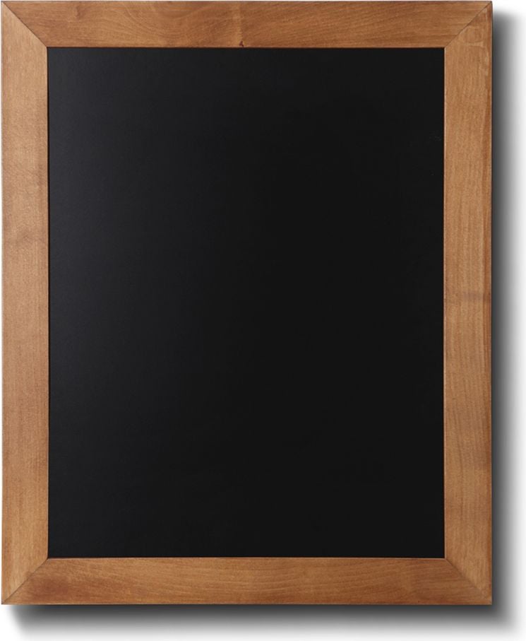 Kreidetafel Showdown Displays Natura 40x50cm, 40x50cm, schwarze Kalktafel, flacher Holzrahmen (40mm), beschreibbar, hellbraun