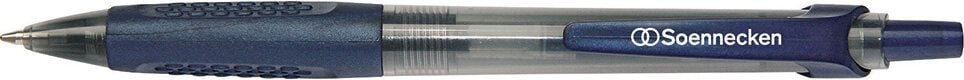 Kugelschreiber Soennecken No. 180, Mehrweg, Strichbreite M, Druckmechanik, Clip, Schaftfarbe=Schreibfarbe, blau