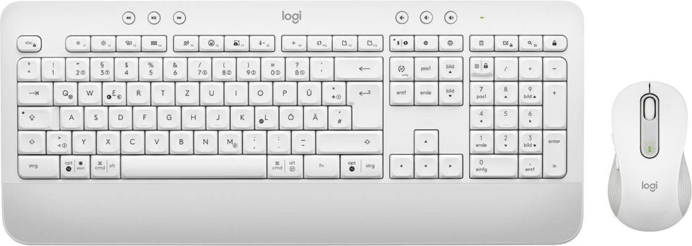 Tastatur-Maus Set Logitech Signature MK650 Combo 920-011022, kabellos, Funk + Bluetooth, weiß,
Klimaneutral Produkt