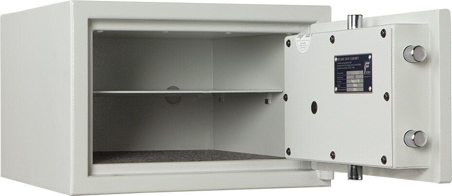 Sicherheitsschrank Format Seguro 20 022820-00000, 27,2x40,7x41cm, 30kg, Doppelbartschloss, Sicherheitsstufe S2 gemäß EN 14450, 19 Liter Volumen, hellgrau