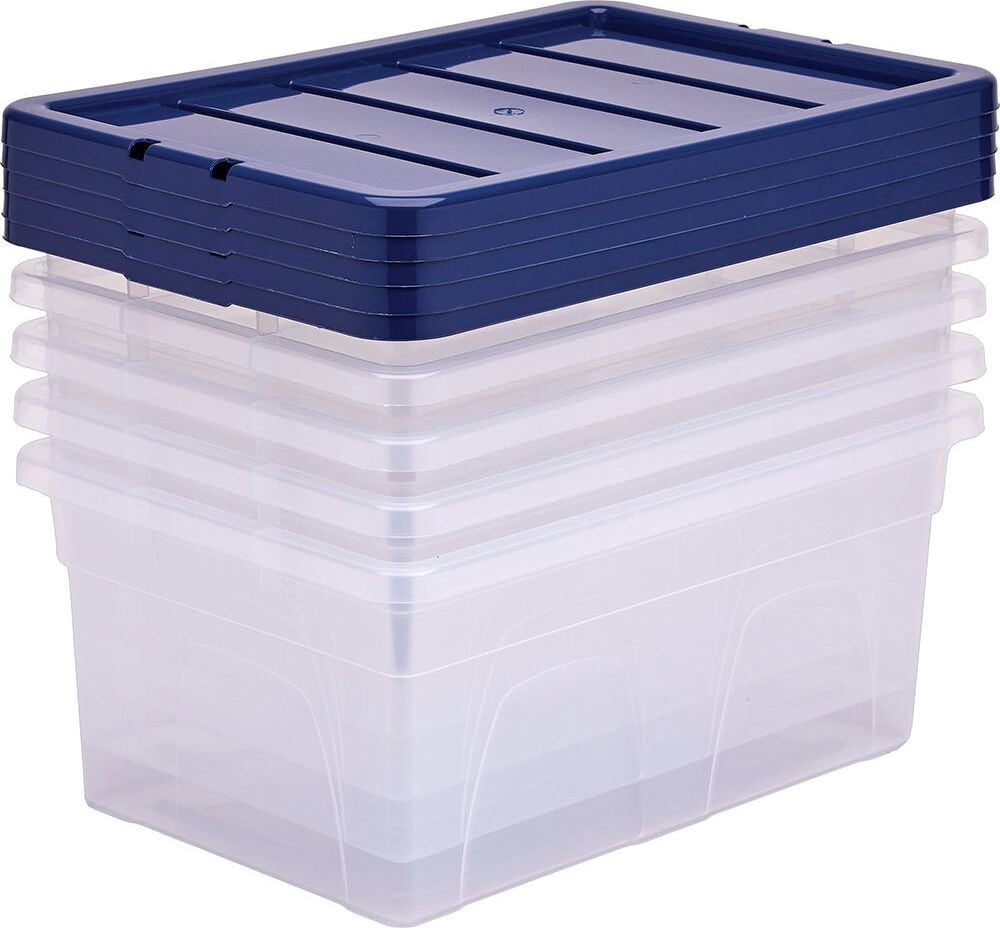Aufbewahrungsboxen Bankers Box Plastic Storage 100135772, 38 Liter, 100% BPA-freiem Polypropylen, mit
Deckel, transparent