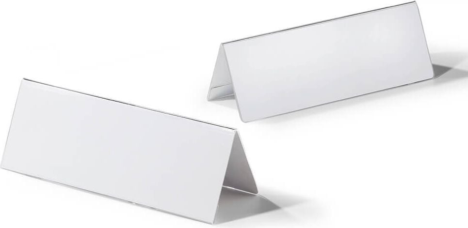 Tischnamensschilder Durable Dachaufsteller 8035, 105x297mm, Dachform, zweiseitig lesbar,
Acryl, Pack 10 Stück