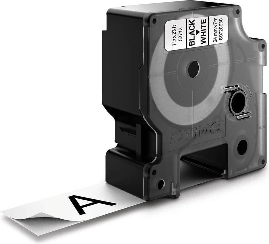 Schriftbänder Dymo D1 53713/S0720930, schwarz auf weiß, 24mm/7m