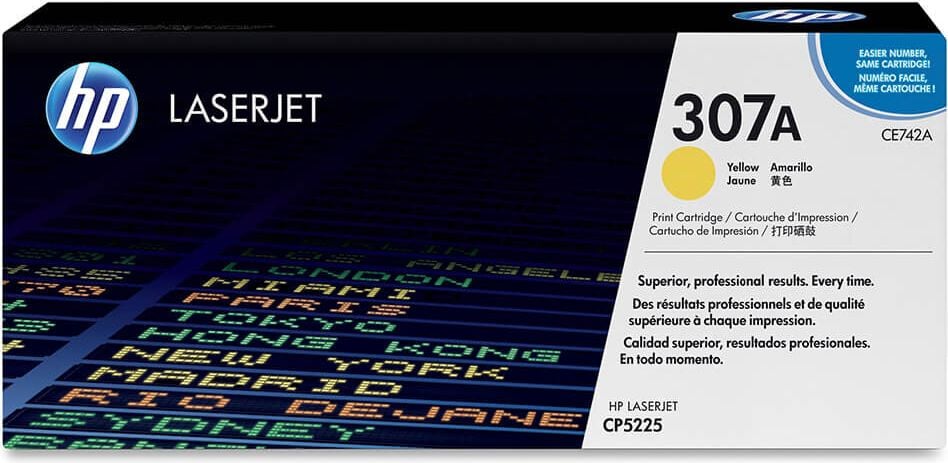 HP Lasertoner CE742A Nr. 307A, yellow, 7.300 Seiten