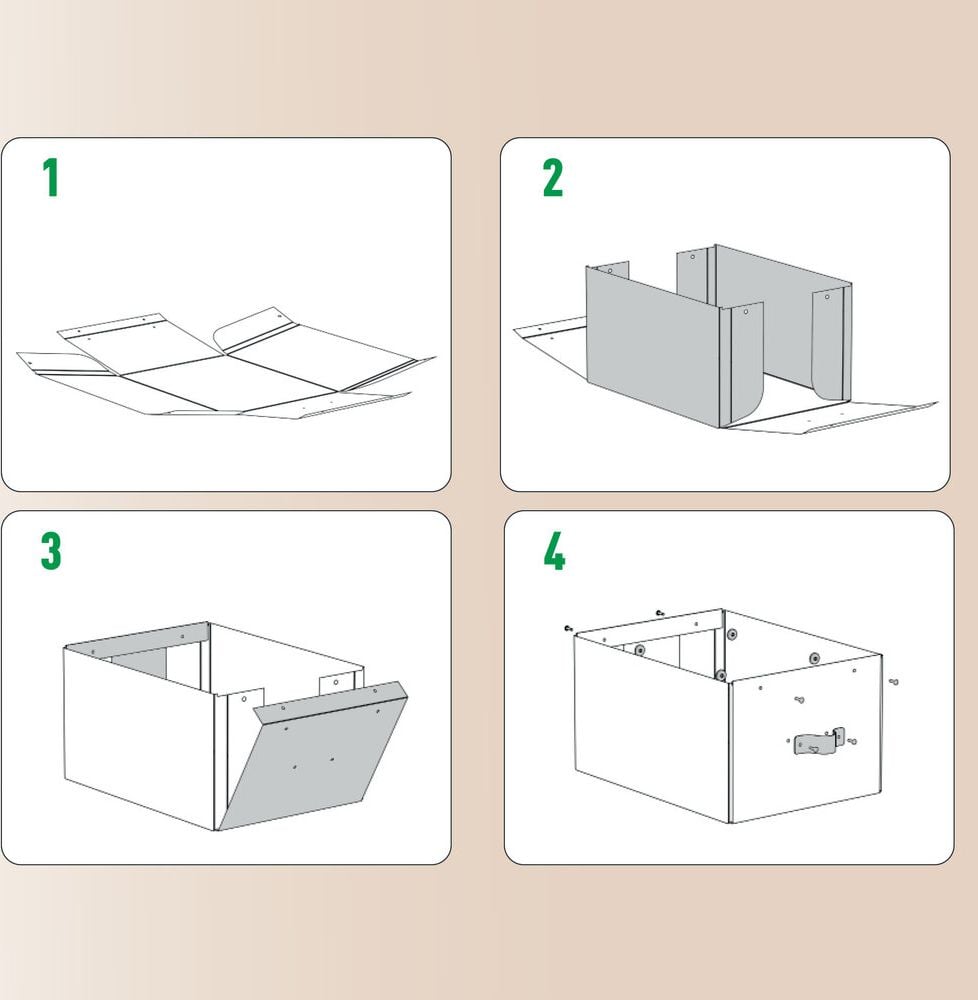Aufbewahrungsbox Leitz Puro groß, 17 Liter, 270x200x370mm, mit Deckel, 100%
Recyclingkarton, Pack 2 Stück, grün