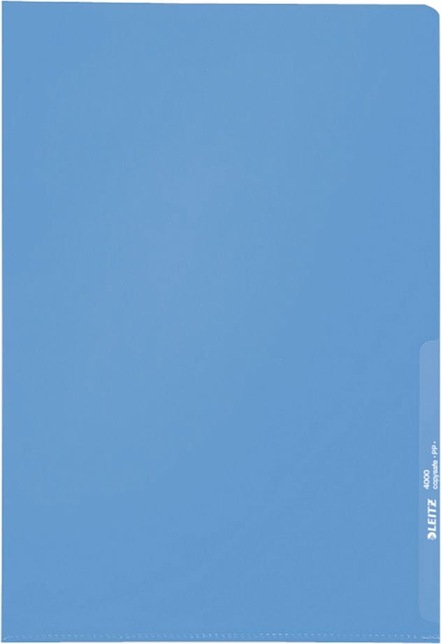 Sichthüllen Leitz Standard DIN A4 4000, PP-Folie 130my, genarbt, farbig, Pack 100
Stück, blau