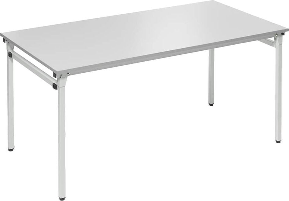 Klapptisch Deskin MODUL 4-Fuß 28413, 160 x 80 cm (B x T), rechteckig,
4-Fuß-Stahlrohrgestell alusilber, grau