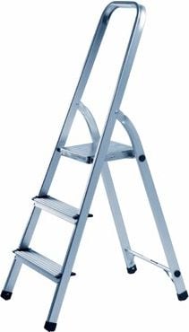 Klapptritt Alco 8892, Stufen: 1x3, Sicherheitsbügel, Aluminium