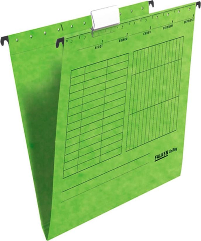 Hängemappe Falken UniReg, seitlich offen, Manilakarton (RC) 230 g/m², grün