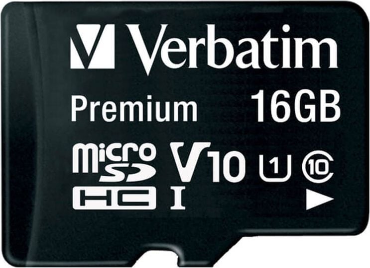 MicroSDHC-Speicherkarten Verbatim 44082, Class 10/U1/V10, 16GB, mit Adapter