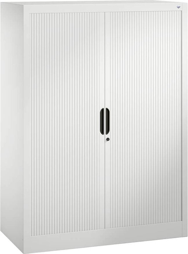 Aktenschrank CP Omnispace 3222-00, 100x134,5x42cm (BxHxT), 2 Querrollläden,
3 Fachböden, 3 Ordnerhöhen + 1 Restfach,
hellgrau