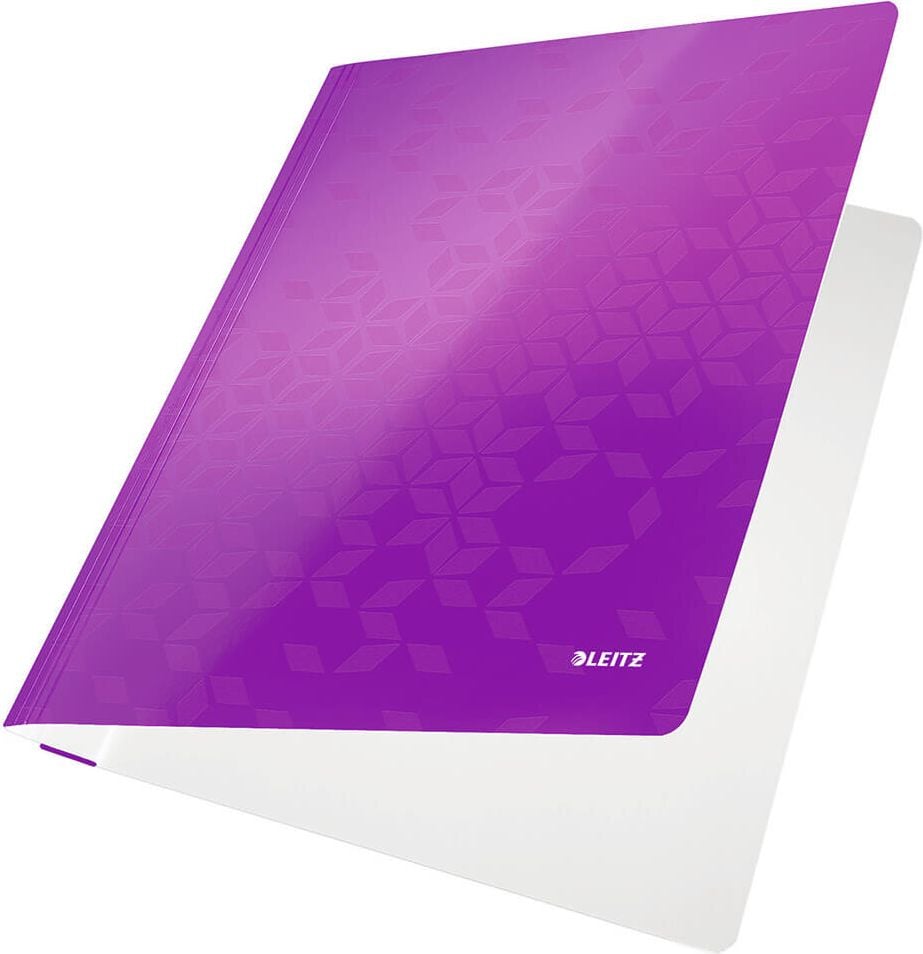 Schnellhefter Leitz WOW A4 3001, PP-laminierter Karton 300 g/m², violett