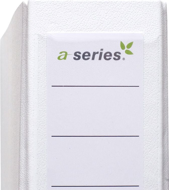 Einsteckrückenschilder a-series AS1724, breit/kurz, weiß, Karton 160 g/m², Pack 10 Stück