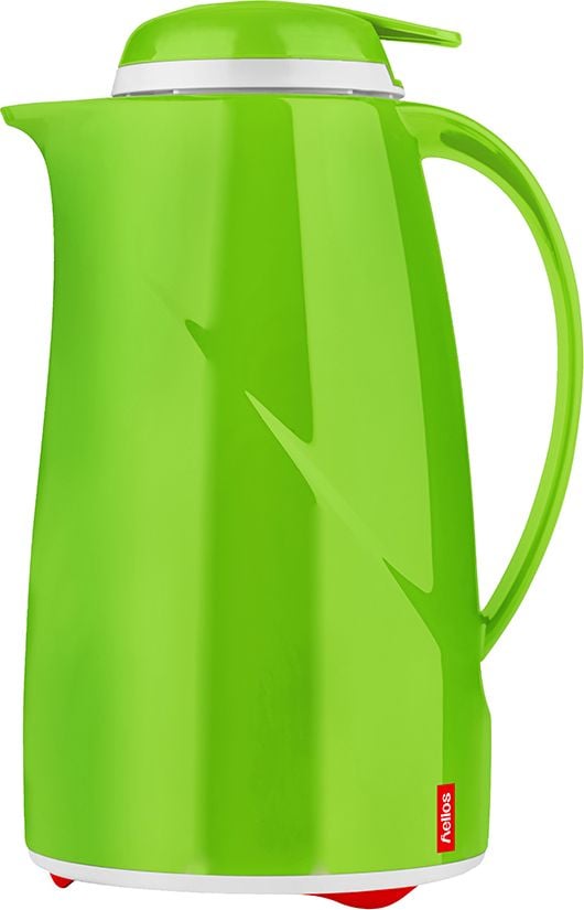 Isolierkannen Helios Wave Push 2934, Inhalt: 1 Liter, Kunststoff, spülmaschinenfest, Drucktastenverschluss, hellgrün