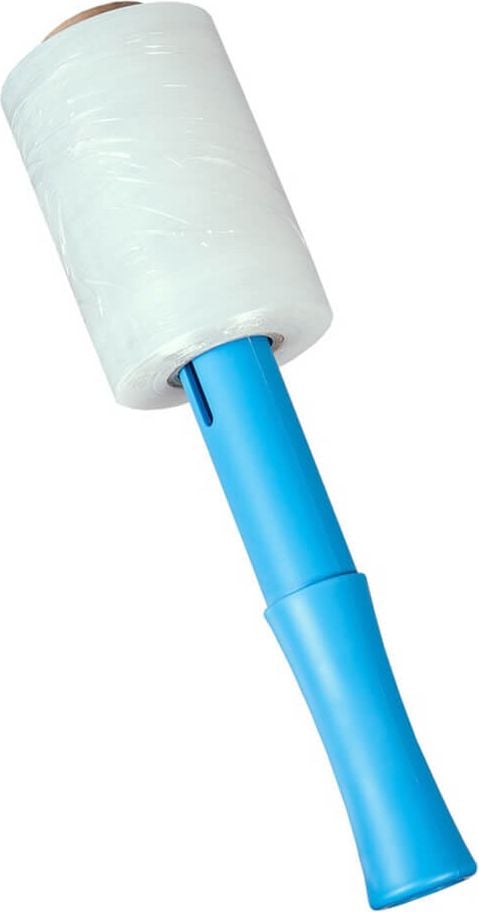 Handstretchfolienabroller-Set Eichner 9219-00753, Kunststoff, für Rollen bis 125mm/300m, für
manuelle Verarbeitung, blau, inkl. 10 Rollen
Stretchfolie 150m