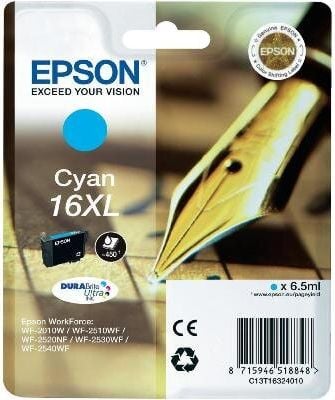 Epson Tintenpatrone T1632 16XL, cyan, 6,5ml