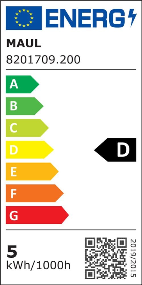 LED-Schreibtischleuchte MAULpearly colour vario 82017, 5 W, 24 LED (8 warmweiß, 16 tageslichtweiß), 616lm, 3-stufig dimmbar, Standfuß, schwarz