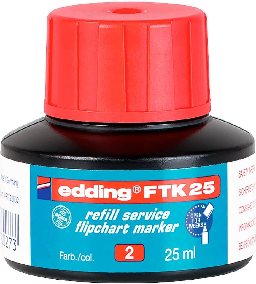 Flipchartmarker Nachfülltusche Edding FTK-25, 25ml, rot