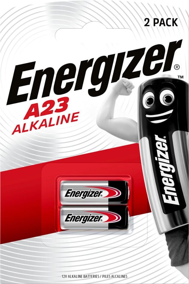 Batterien Energizer Alkali Mangan A23, 12 V, frei von Quecksilberzusatz, Pack 2
Stück