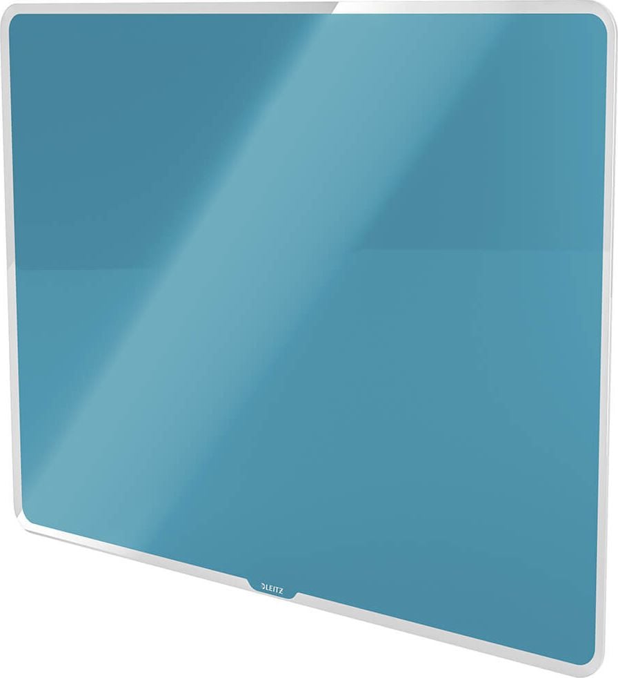 Glasboard Leitz Cosy 7042, 40 x 60 cm, magnetische Glasoberfläche,
trocken abwischbar, Wandaufhängung im Hoch-
oder Querformat, inkl. Marker und Magnete, blau