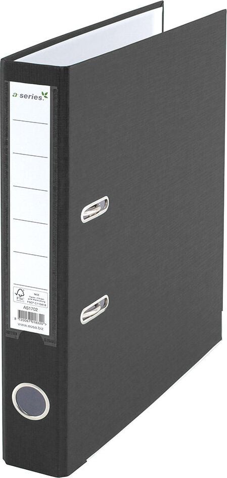 Ordner A4 a-series, 50mm, PP, A4, 5cm Rücken, PP-Folie, schwarz