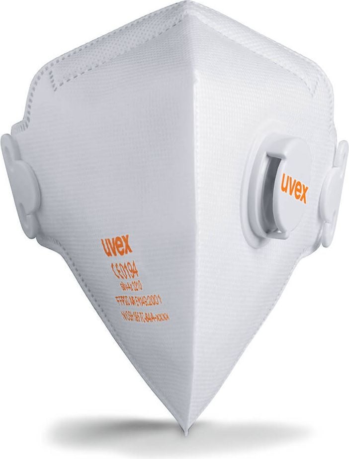 Atemschutzmasken uvex silv-Air classic 3210 8763210, Schutzstufe FFP2 NR D, Ausatemventil,
Faltmaske, bis 10-fachen Grenzwert,
Pack 15 Stück