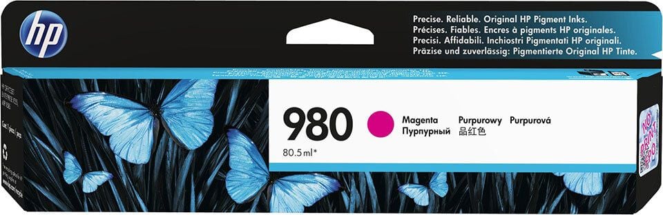 HP Tintenpatrone D8J08A Nr. 980A, magenta, 80,5ml, 6.600 Seiten
