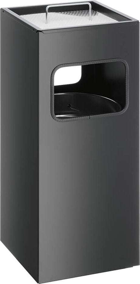 Kombiaschenbecher Durable 3331, Standmodell, 17 Liter, schwarz, schwarz