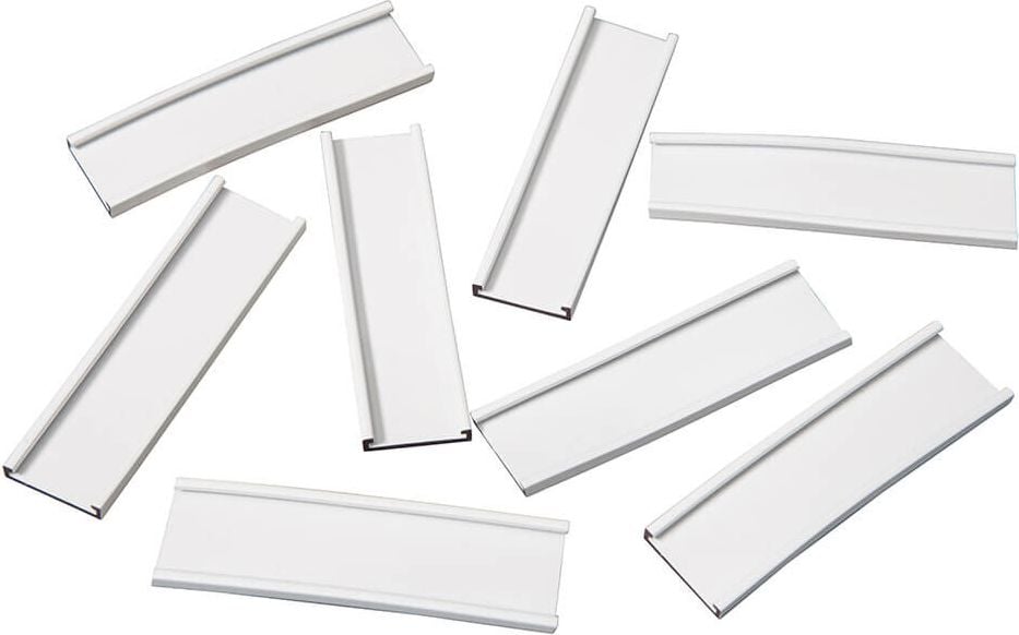 Etikettenhalter C-Profil Ultradex 8467, 20mm x 7cm, magnetisch, Pack 8 Stück, weiß