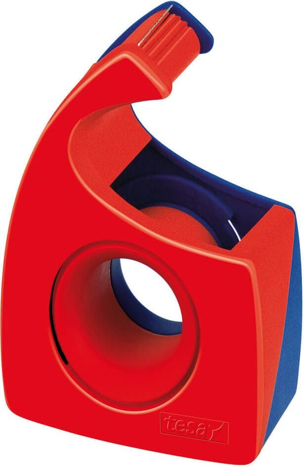 Klebefilmabroller Tesa Easy Cut 57444-00001-00, Handabroller, bis 19mm/33m, ohne Rolle,
rot/blau