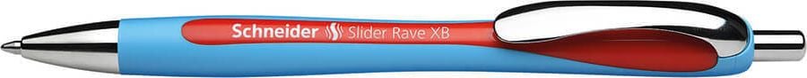 Kugelschreiber Schneider Slider Rave XB 1325, Mehrweg, Strichbreite ca. 0,7mm, Metallclip, rot