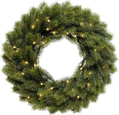 Weihnachtskranz EVERLANDS Winnipeg, 40cm, 50 LEDs, mit Timerfunktion, warmweiß,
grün