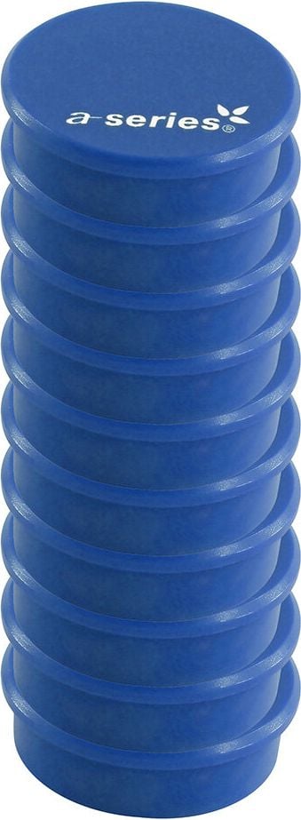 Magnete a-series AS1687, 38mm Durchmesser, 1500g Tragfähigkeit, Pack 10 Stück, blau