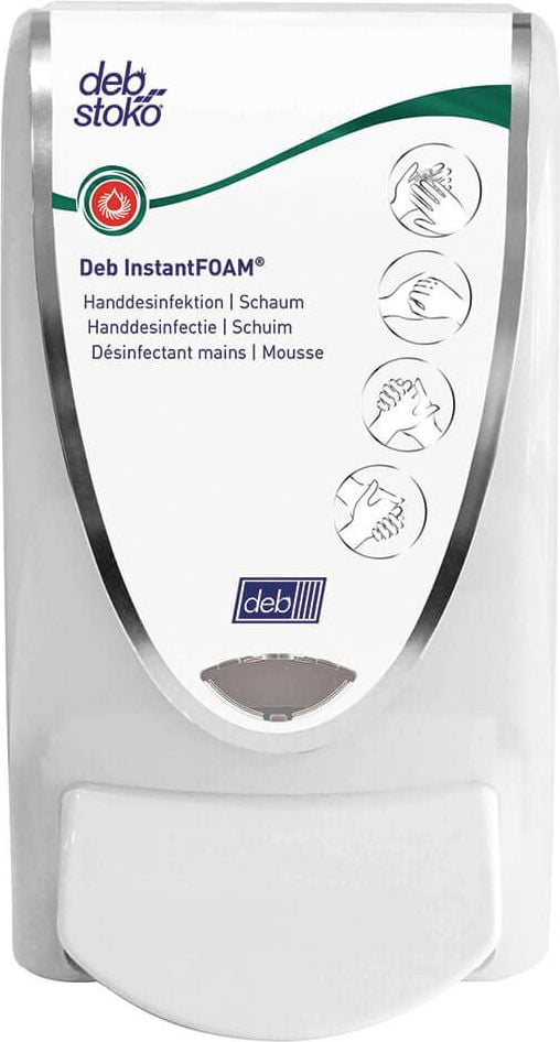 Desinfektionsmittelspender Deb Stoko InstantFOAM IFS1LDSMD, zur Wandmontage, befüllbar mit 1 Liter
Kartuschen 990759, weiß