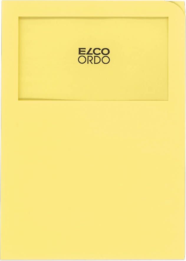 Sichtmappen Elco Ordo classico Organisationsmappe 29469, A4, Karton 120 g/m², Sichtfenster, Pack 100
Stück, gelb