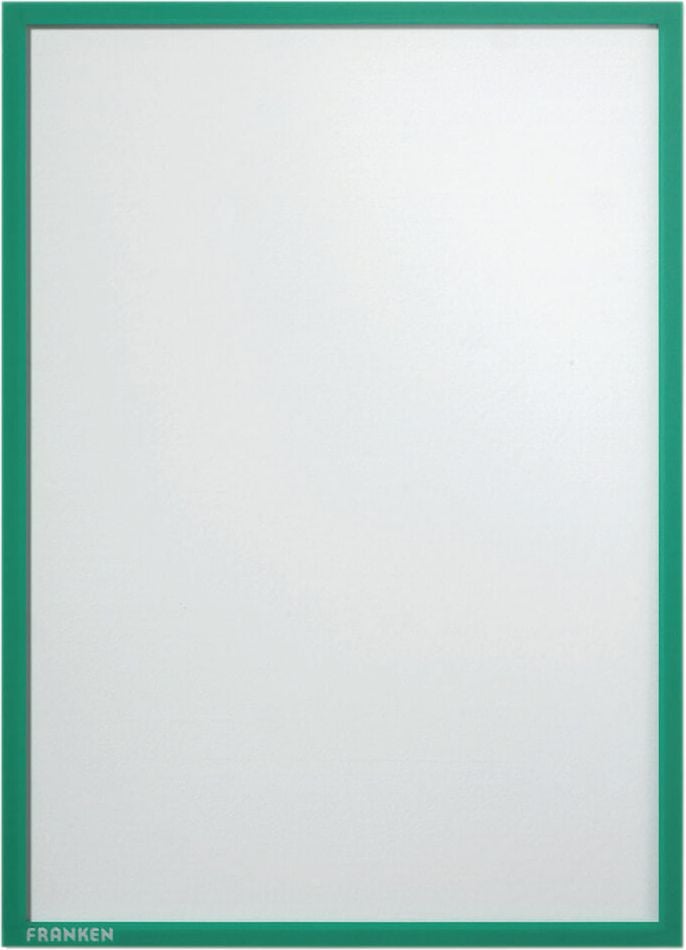Inforahmen Franken Dokumentenhalter X-tra!Line ITSA4M, A4 hoch/quer, magnetisch, farbiger Rand, grün