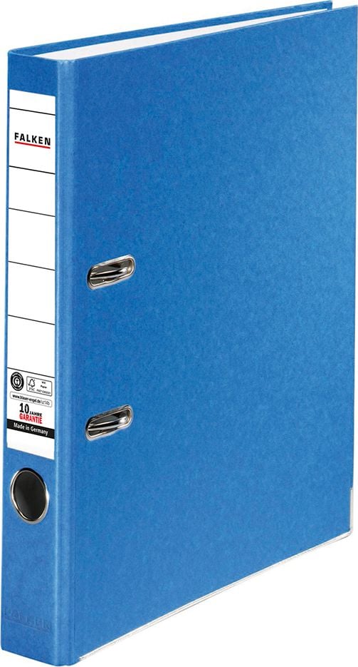 Ordner A4 Falken Recycolor 11286, 50mm, farbige RC-Pappe, A4, 5cm Rücken, Kraftpapierbezug, Blauer
Engel, FSC, blau